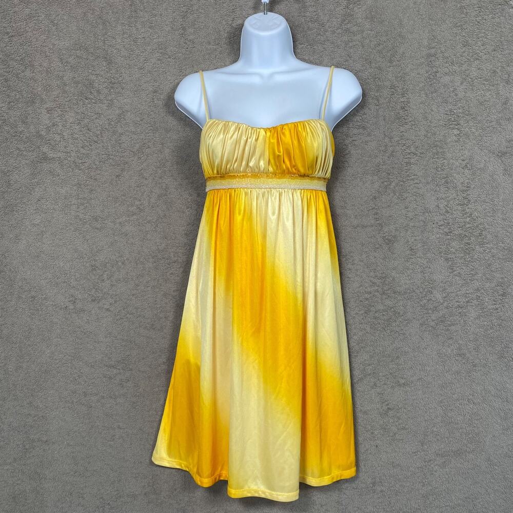 City Triangles Womens Y2K Babydoll Mini Dress Size S Beaded Ombre Hoco Fairy - Picture 2 of 10